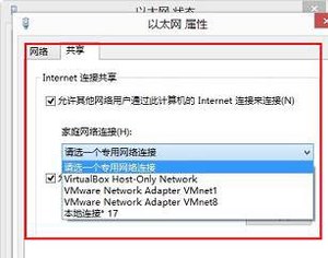 允许其它用户通过此计算机的 Internet 连接来连接