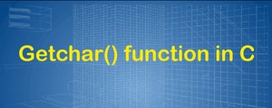 Getchar() function in C