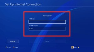 在 PS4 上设置代理服务器